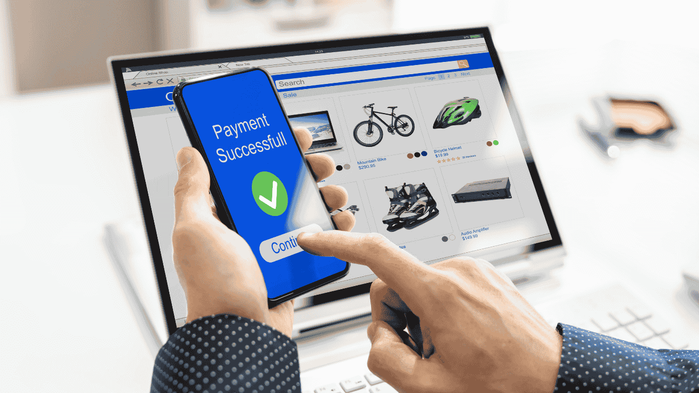 Successful payment on mobile device